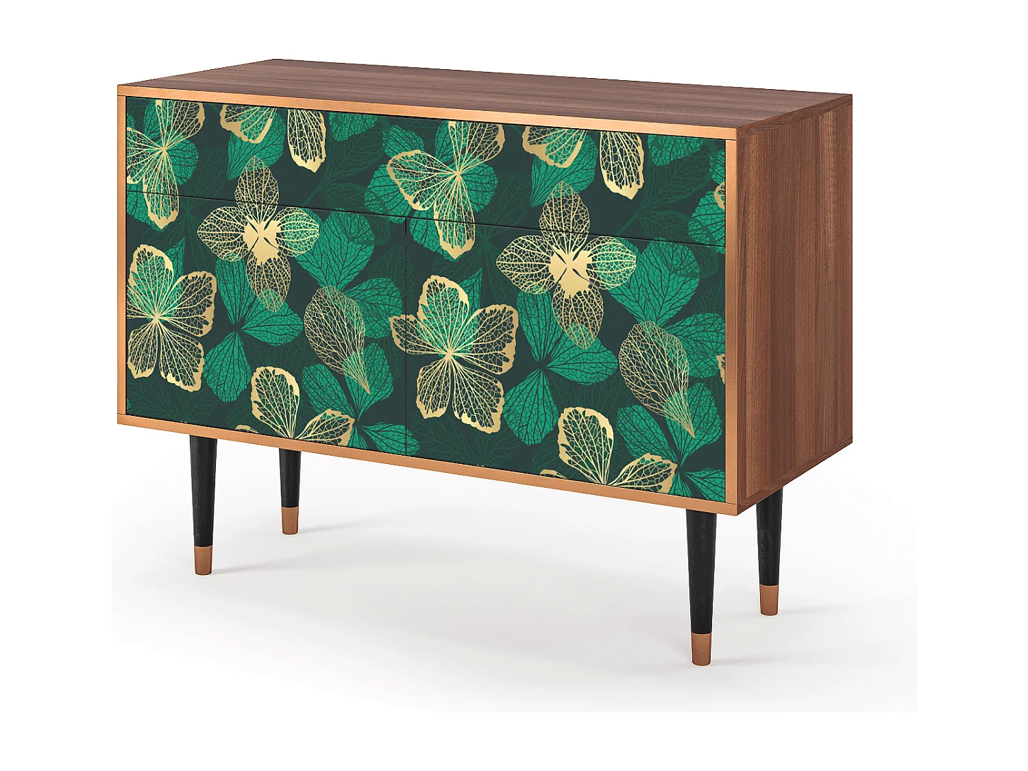 Buffet - 115x85x48 cm - BS4 - Green Flower, Noyer