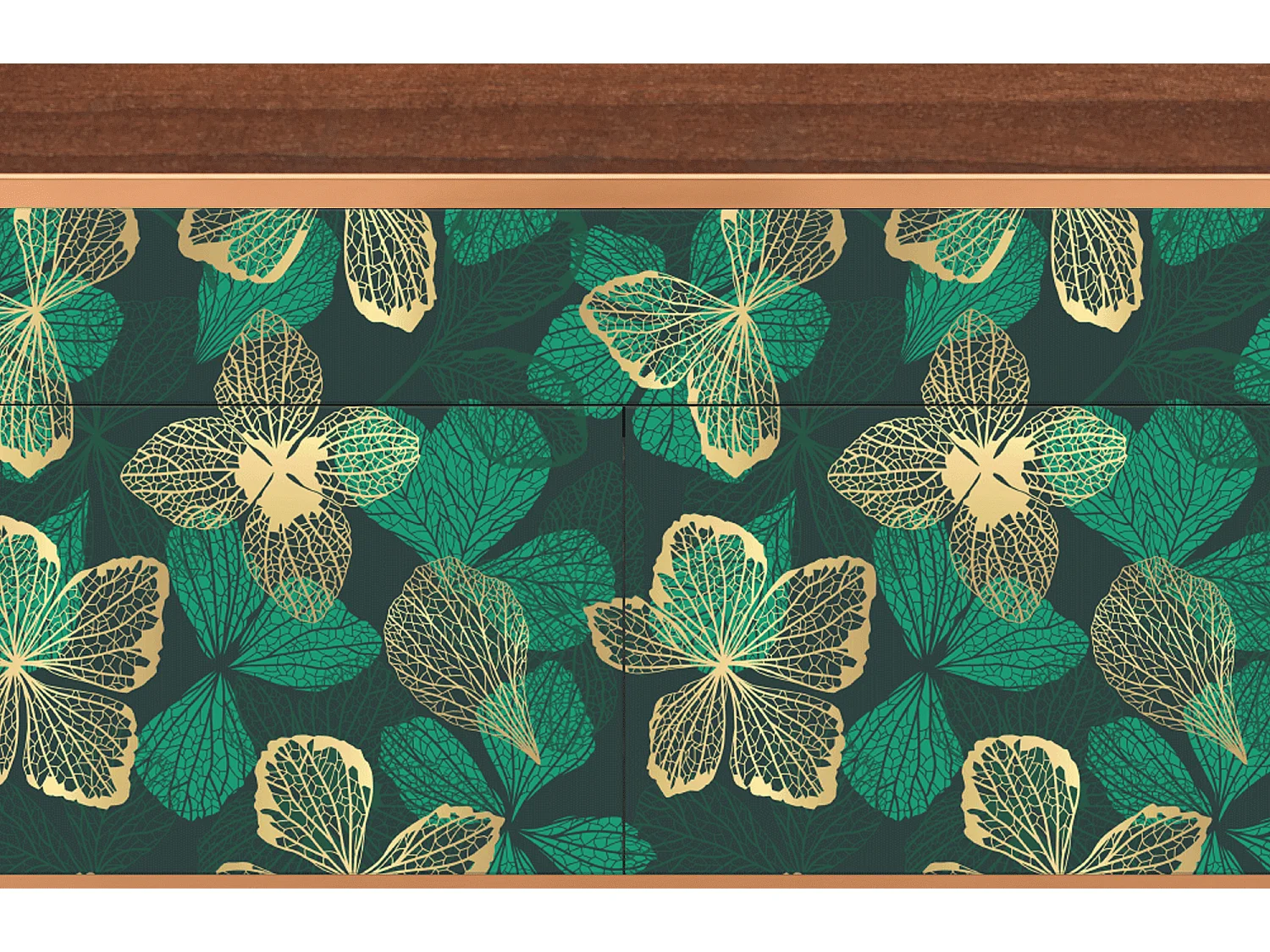 Buffet - 115x85x48 cm - BS4 - Green Flower, Noyer