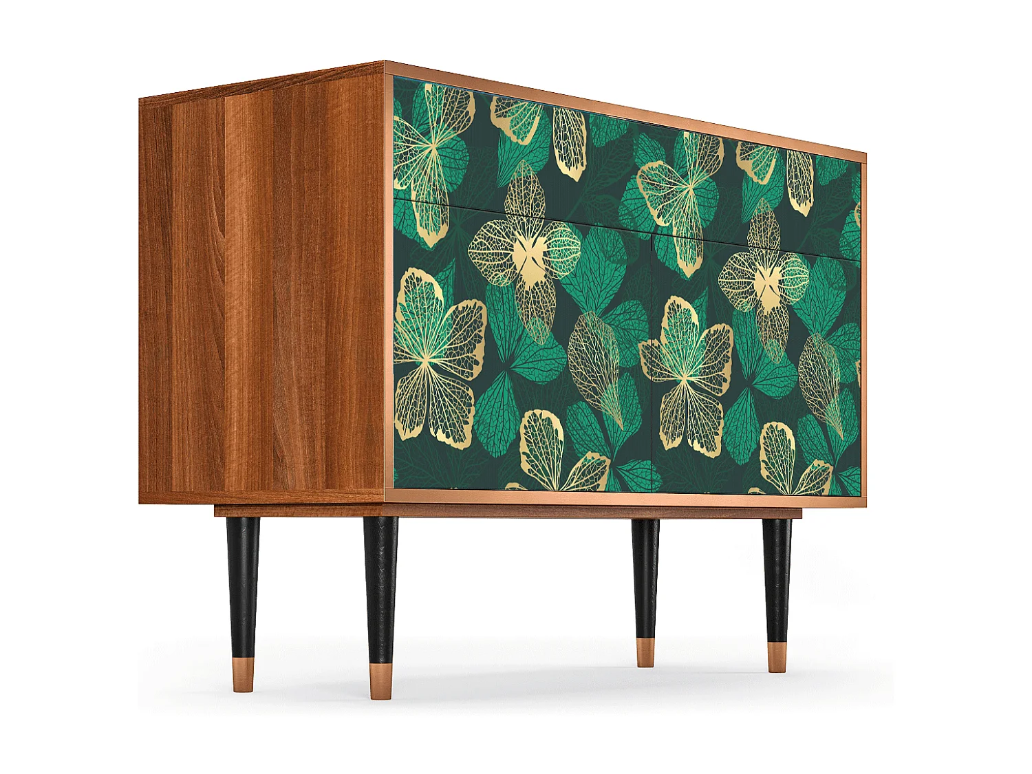 Buffet - 115x85x48 cm - BS4 - Green Flower, Noyer
