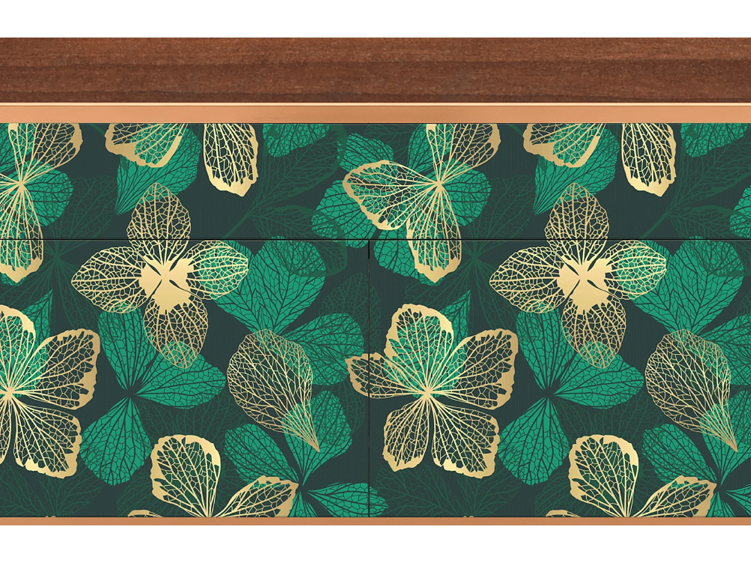 Buffet - 115x85x48 cm - BS4 - Green Flower, Noyer