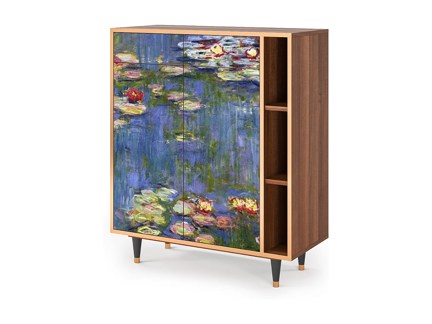 Buffet - 96х110х41 cm - BS6 - The water lily pond  , Noyer