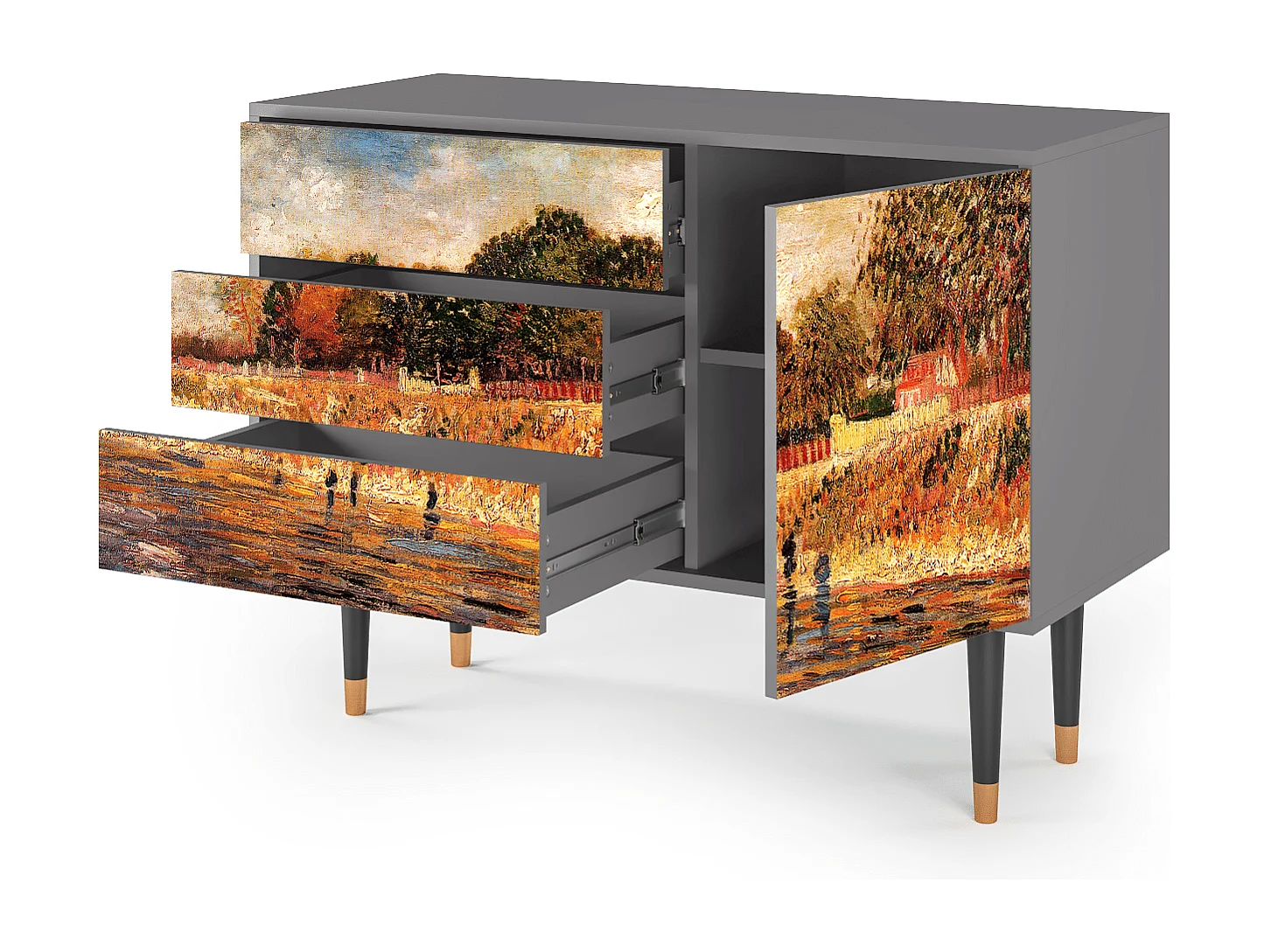 Buffet - 115х84х41 cm - S3 - The Banks, Gris