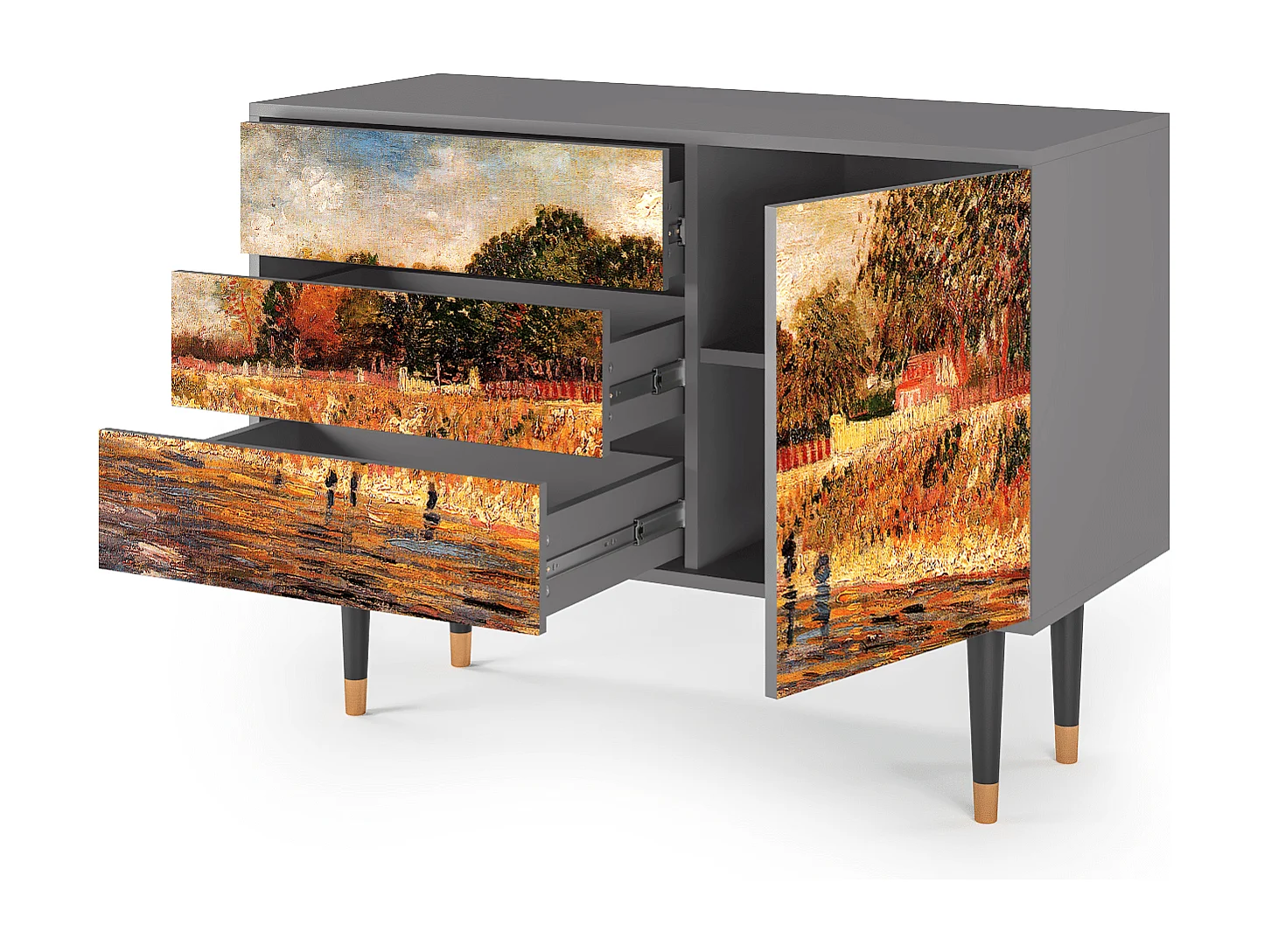 Buffet - 115х84х41 cm - S3 - The Banks, Gris