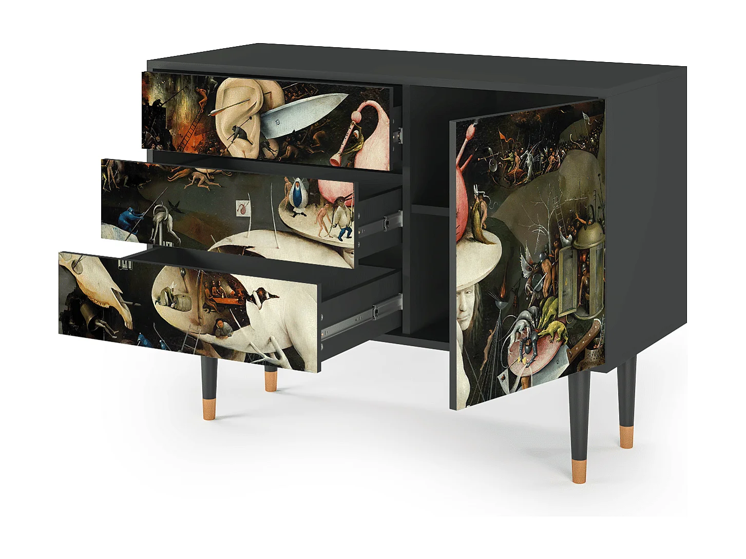 Dressoir - 115х84х41 cm - S3 - The Garden 2, Antraciet