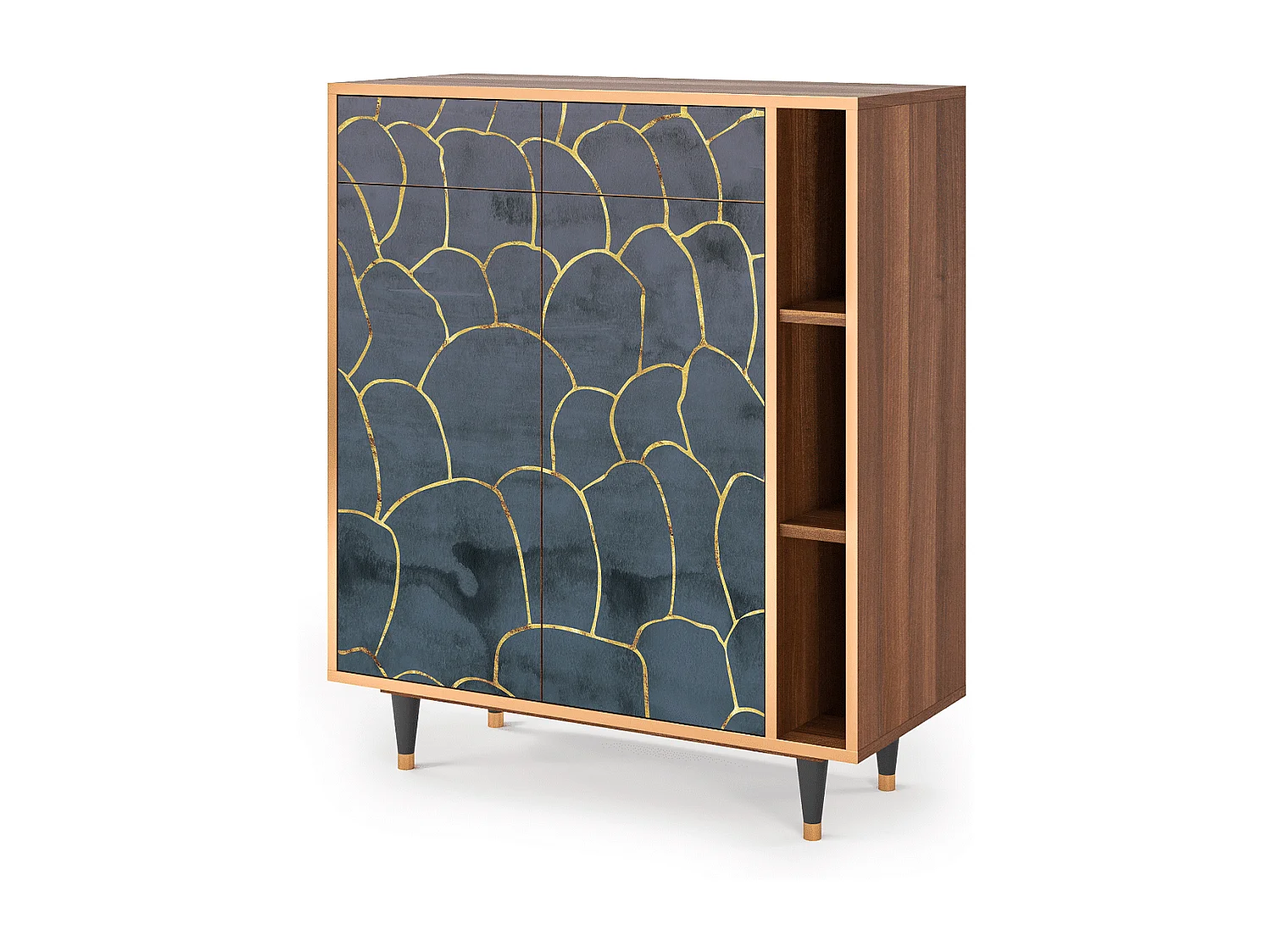 Buffet - 96х110х41 cm - BS6 - Blue Lagoon, Noyer