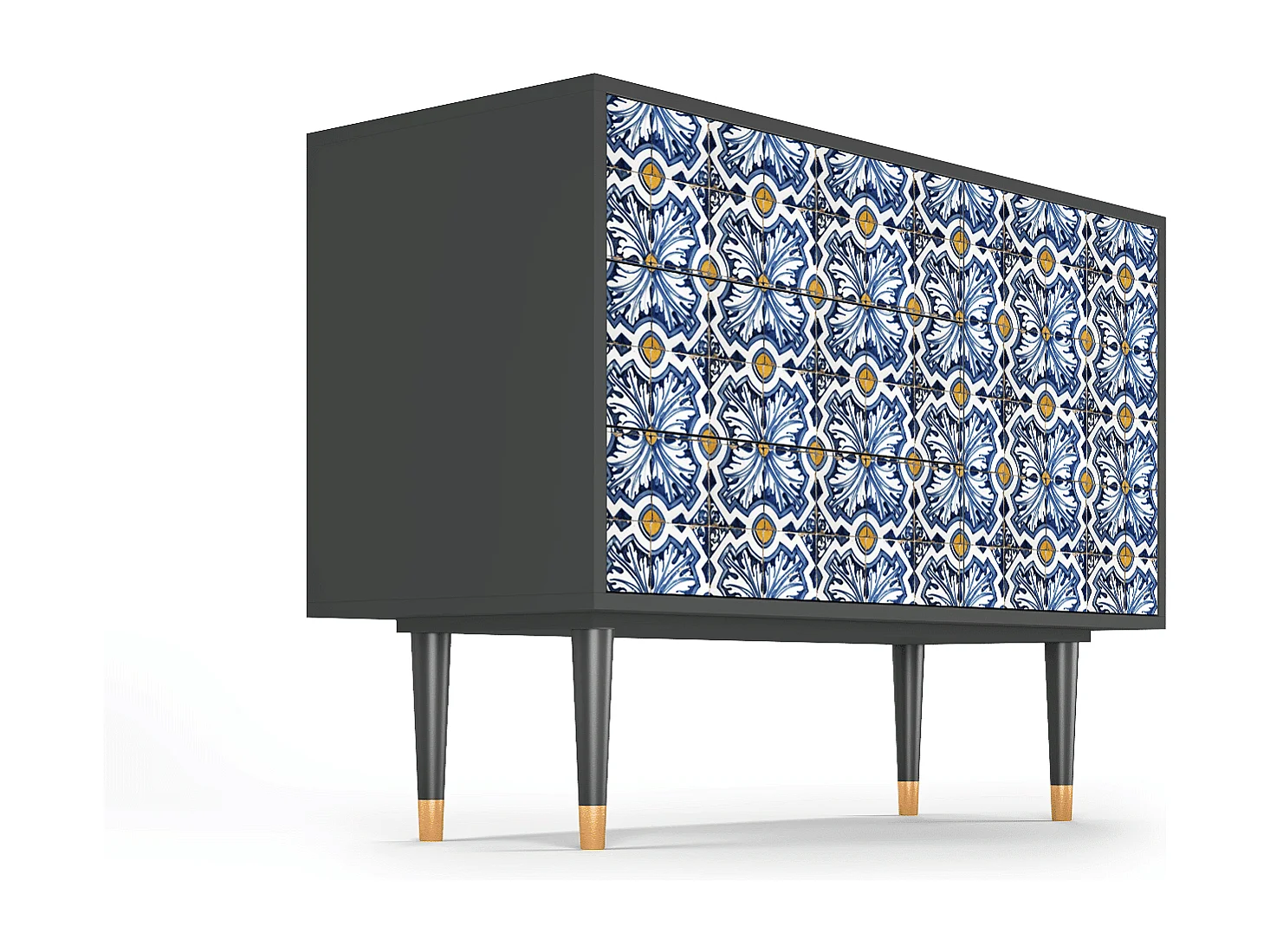 Buffet - 115х84х41 cm - S3 - Lovely Cornflowers, Anthracite