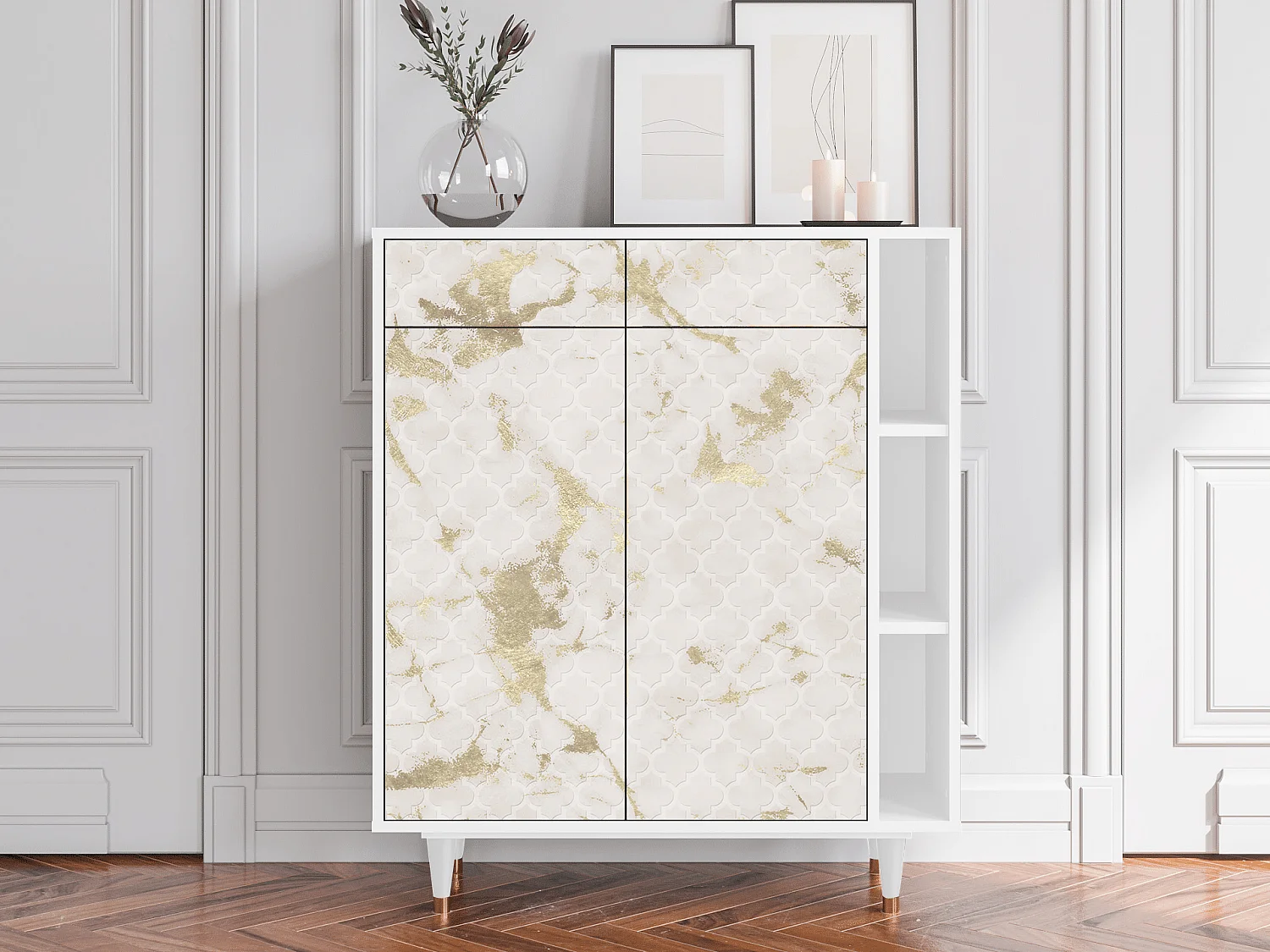 Buffet - 96х110х41 cm - BS6 - Sahara desert, Blanc