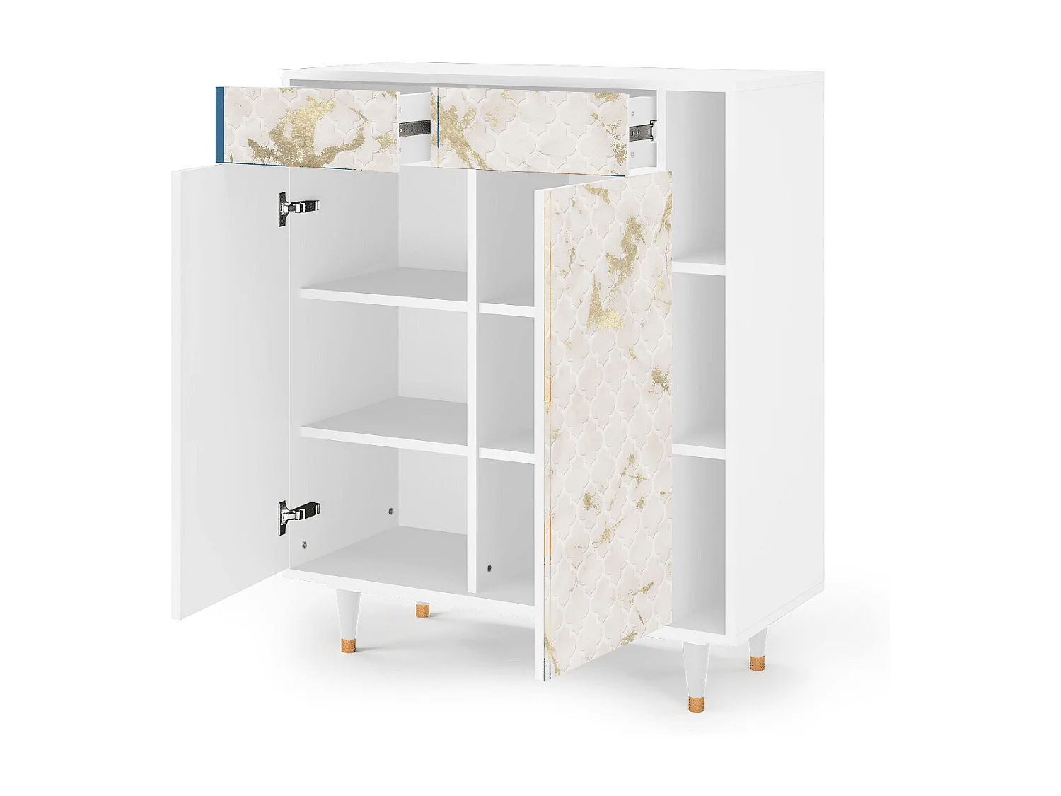 Buffet - 96х110х41 cm - BS6 - Sahara desert, Blanc