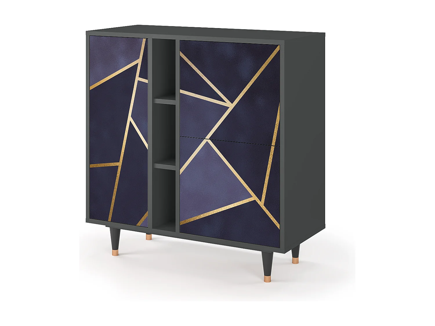 Kredens - 94х96х41 cm - BS5 - The Amethyst, Antracyt