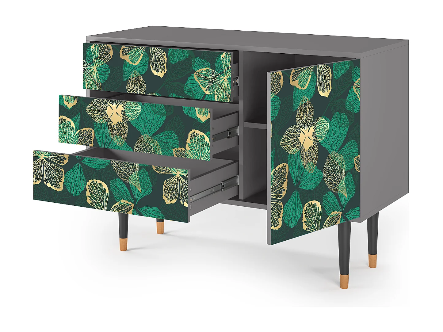 Buffet - 115х84х41 cm - S3 - Green Flower, Gris