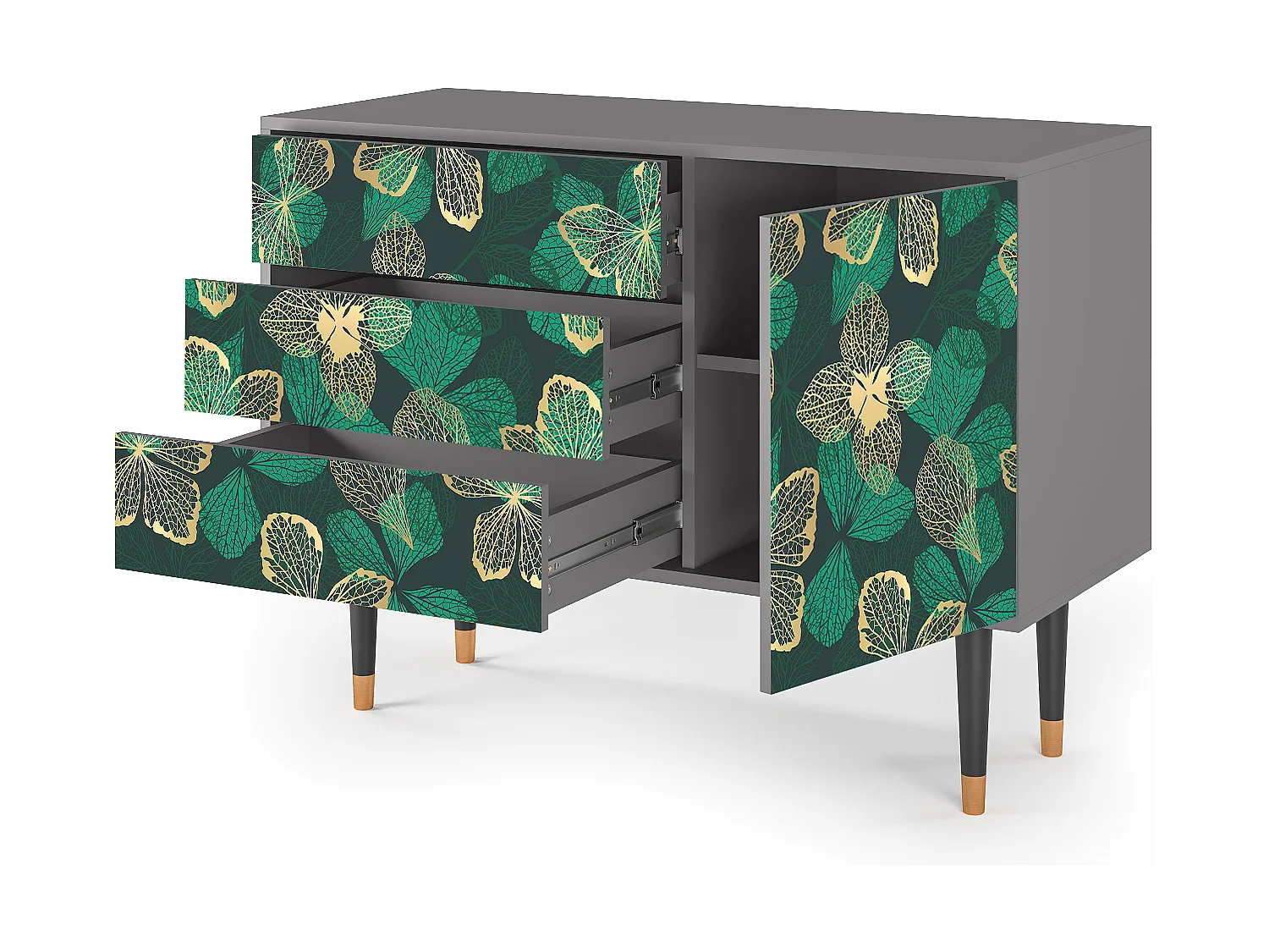 Buffet - 115х84х41 cm - S3 - Green Flower, Gris