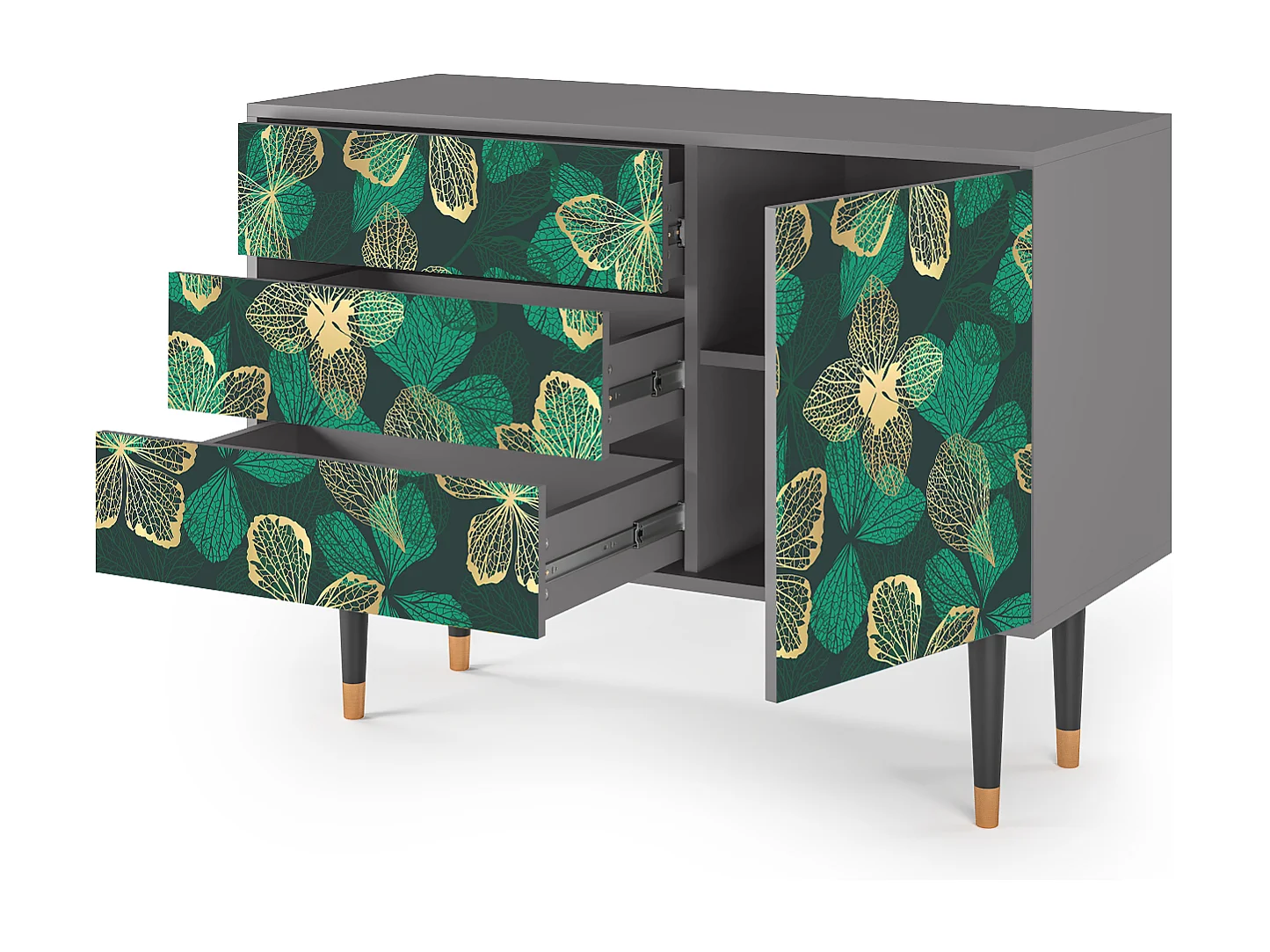 Buffet - 115х84х41 cm - S3 - Green Flower, Gris