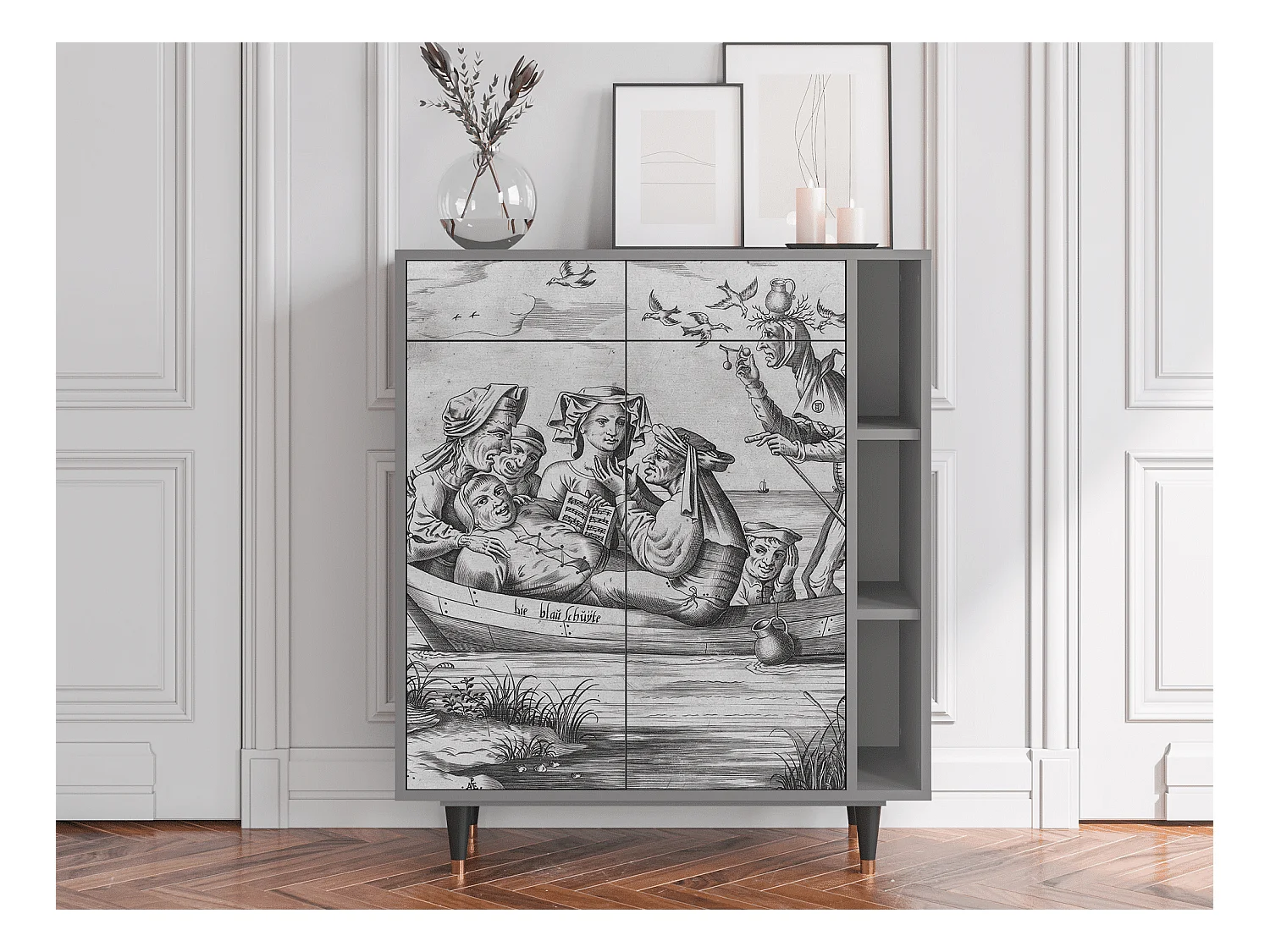 Credenza - 96х110х41 cm - BS6 - Blau Schuyte, Grigio