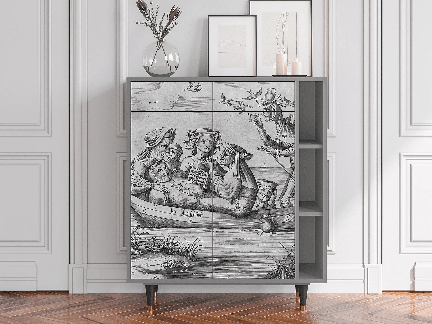Credenza - 96х110х41 cm - BS6 - Blau Schuyte, Grigio
