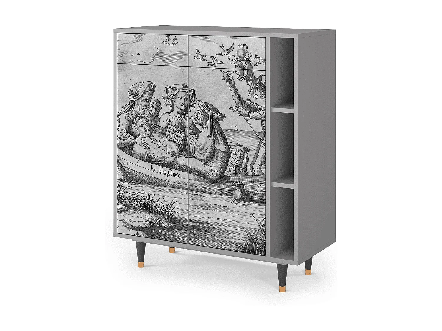 Credenza - 96х110х41 cm - BS6 - Blau Schuyte, Grigio