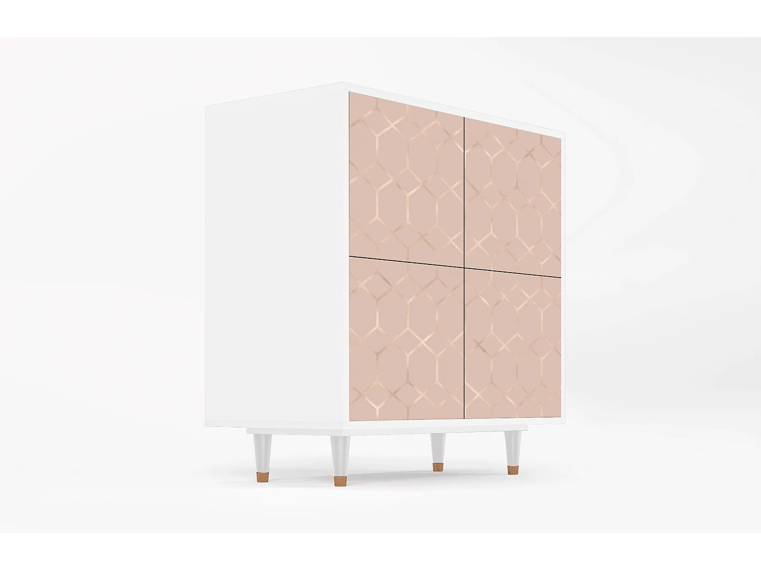 Credenza - 94x96x48 cm - BS3 - Rose Honeycomb, Bianco