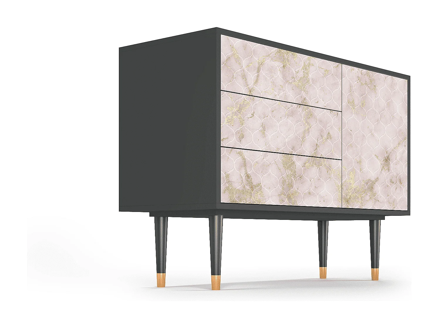 Buffet - 115х84х41 cm - S3 - Dirty Roses, Anthracite