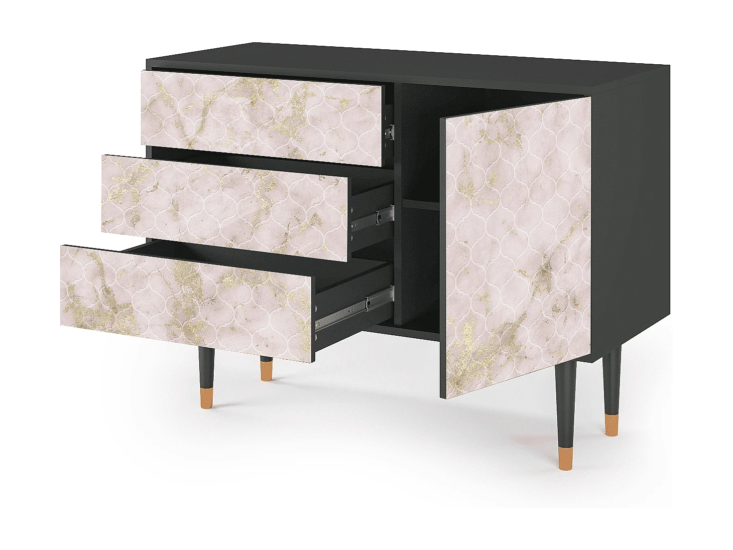 Buffet - 115х84х41 cm - S3 - Dirty Roses, Anthracite