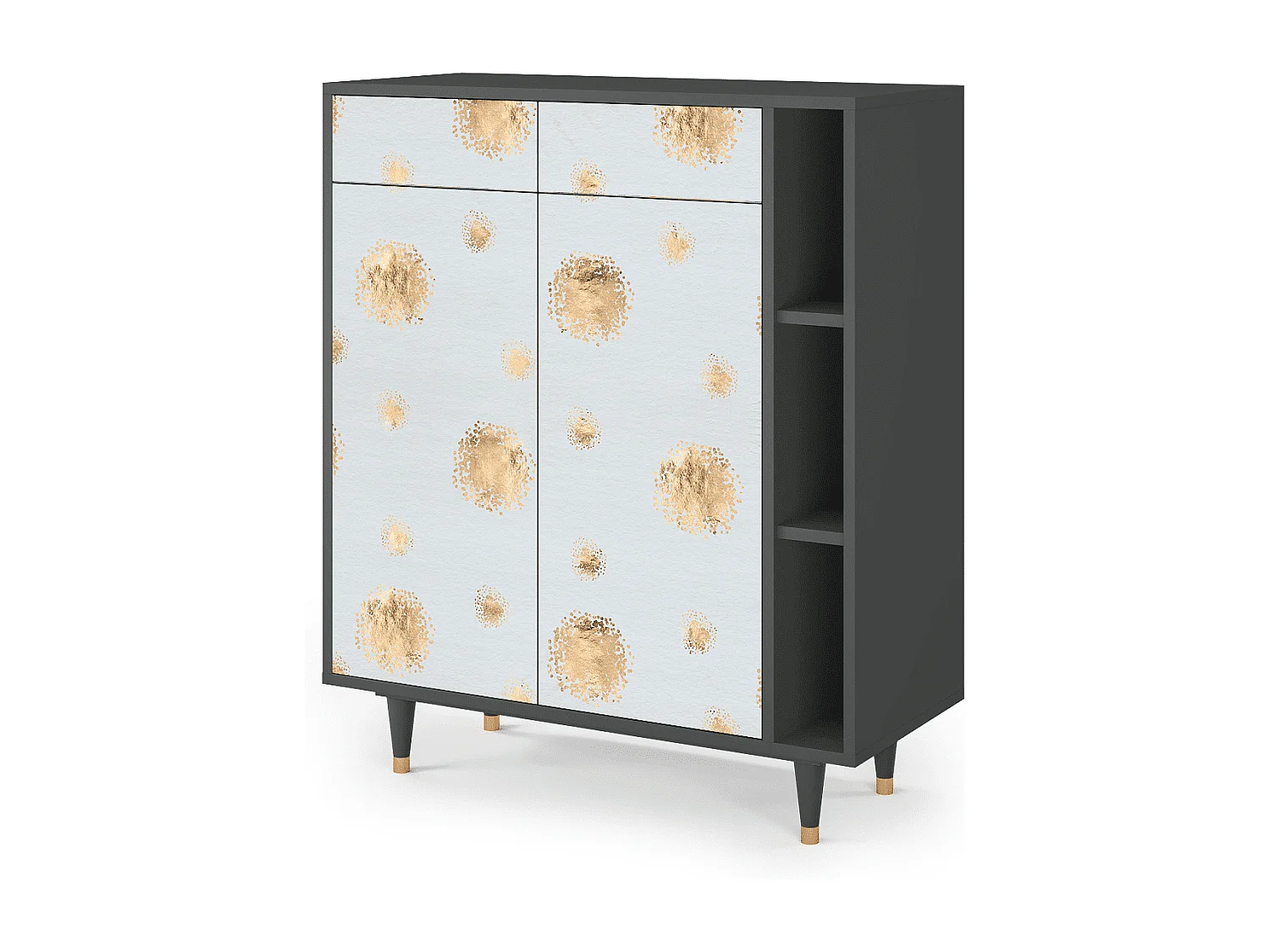 Sideboard - 96х110х41 cm - BS6 - Sky Latte, Anthrazit