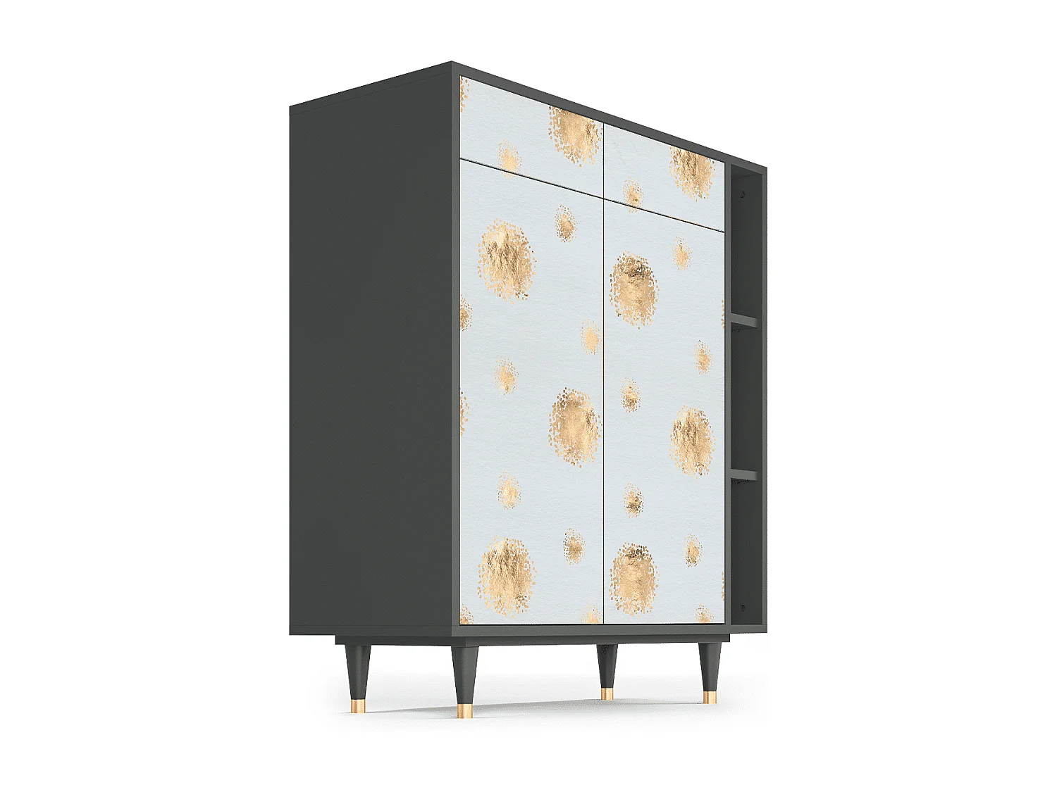 Sideboard - 96х110х41 cm - BS6 - Sky Latte, Anthrazit