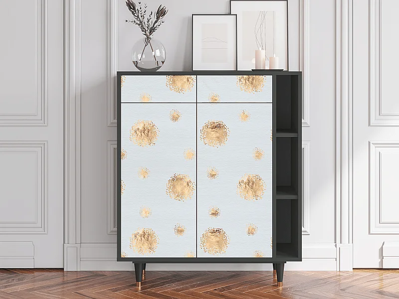 Dressoir - 96х110х41 cm - BS6 - Sky Latte, Antraciet