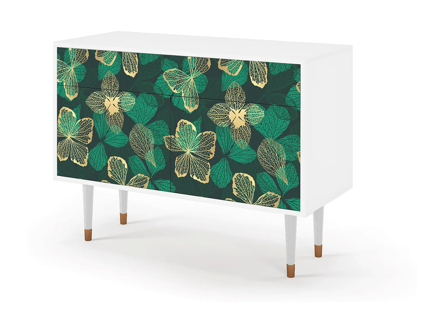 Aparador - 115x85x48 cm - BS4 - Green Flower, Blanco