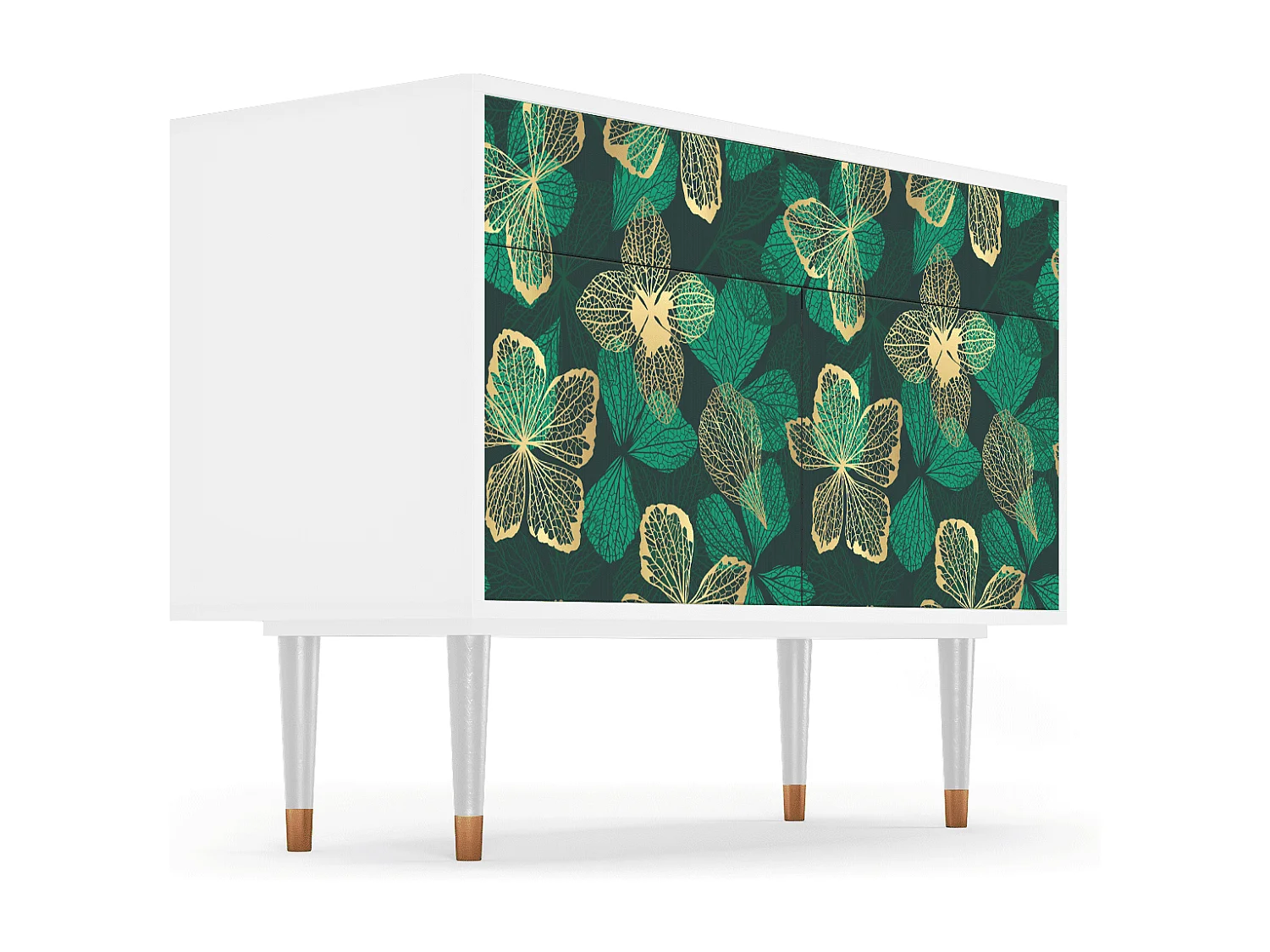 Aparador - 115x85x48 cm - BS4 - Green Flower, Blanco