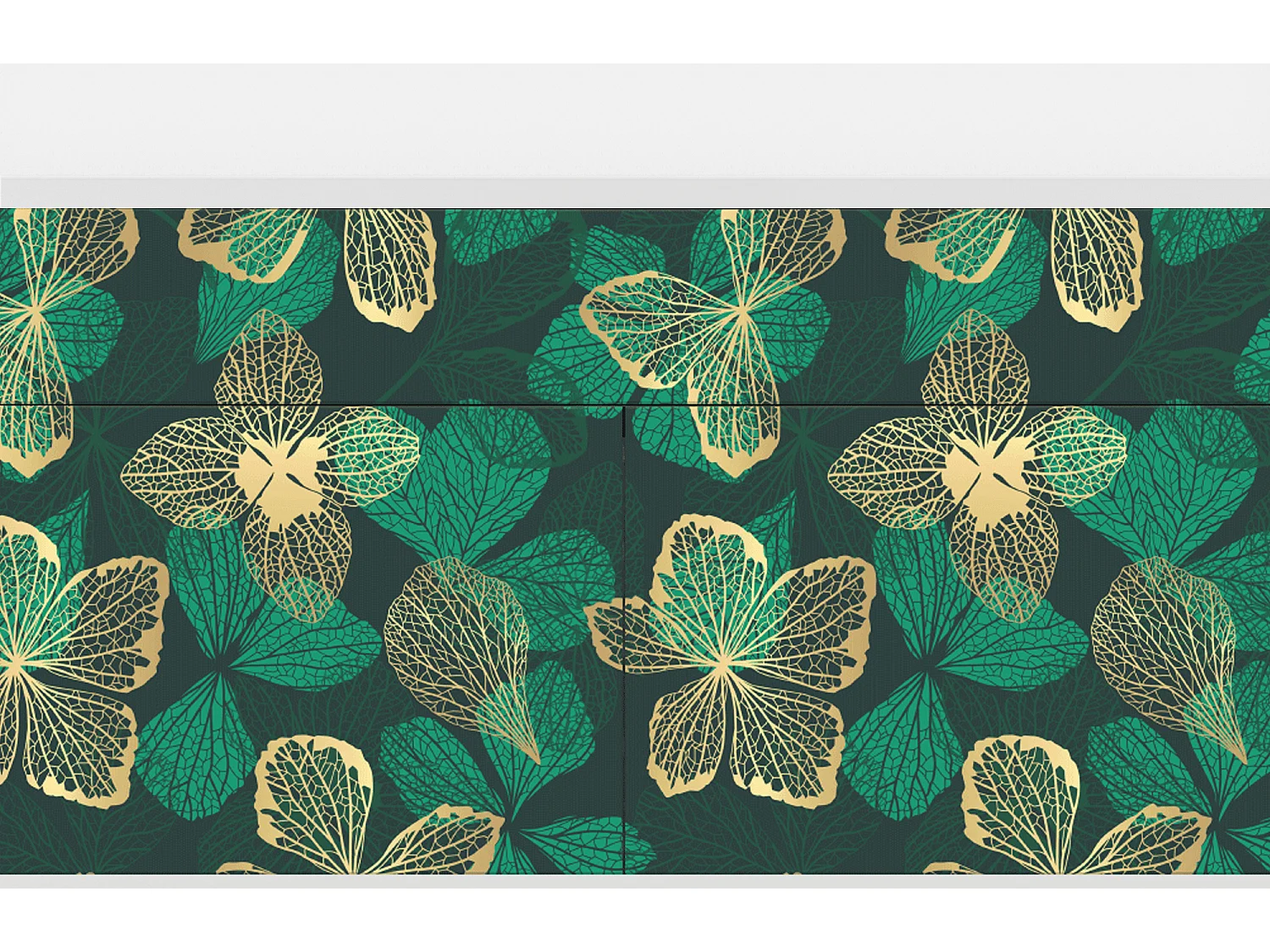 Aparador - 115x85x48 cm - BS4 - Green Flower, Blanco