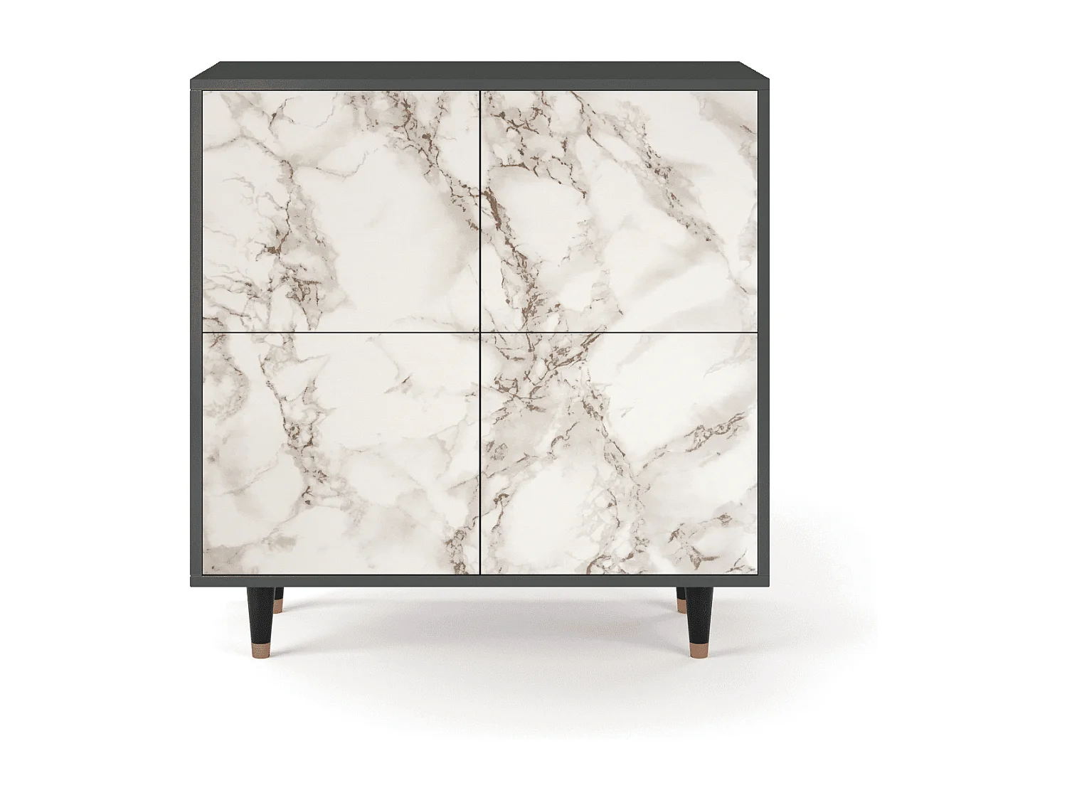 Credenza - 94x96x48 cm - BS3 - Milk Marble, Antracite