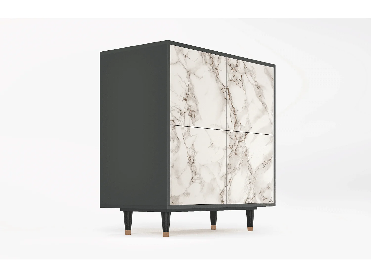 Credenza - 94x96x48 cm - BS3 - Milk Marble, Antracite