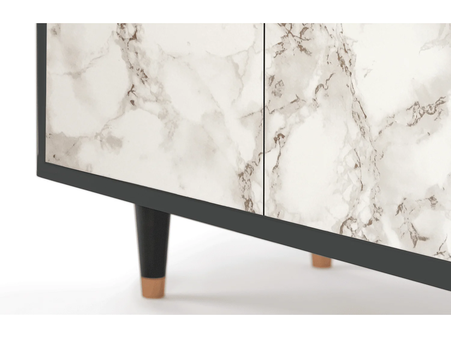 Sideboard - 94x96x48 cm - BS3 - Milk Marble, Anthrazit