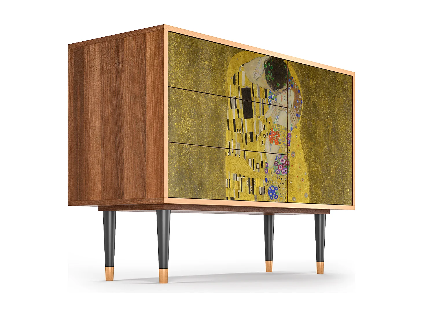 Aparador - 115х84х41 cm - S3 - The Kiss by Klimt , Nogal