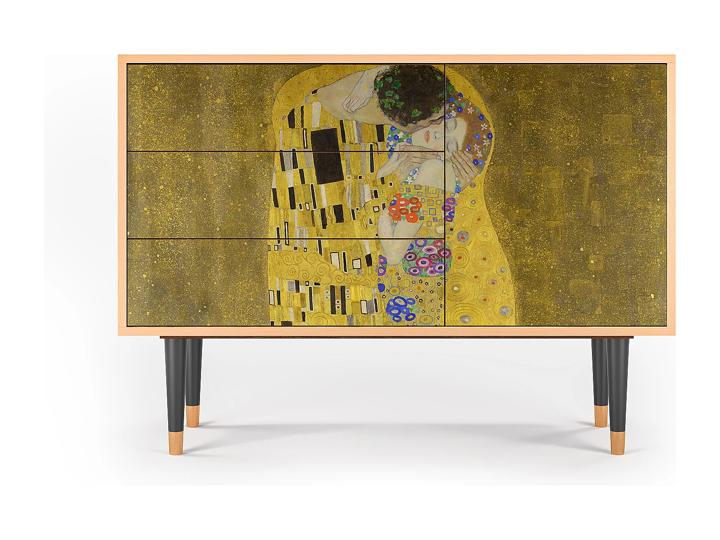 Kredens - 115х84х41 cm - S3 - The Kiss by Klimt , Orzech