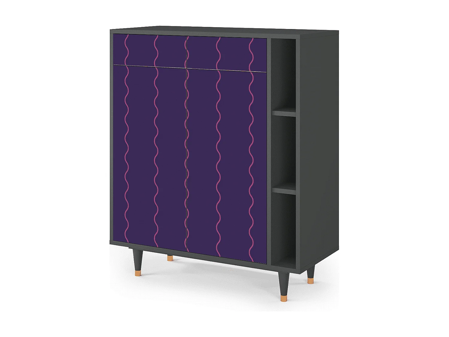 Aparador - 96х110х41 cm - BS6 - Grape Maccaroni, Antracita