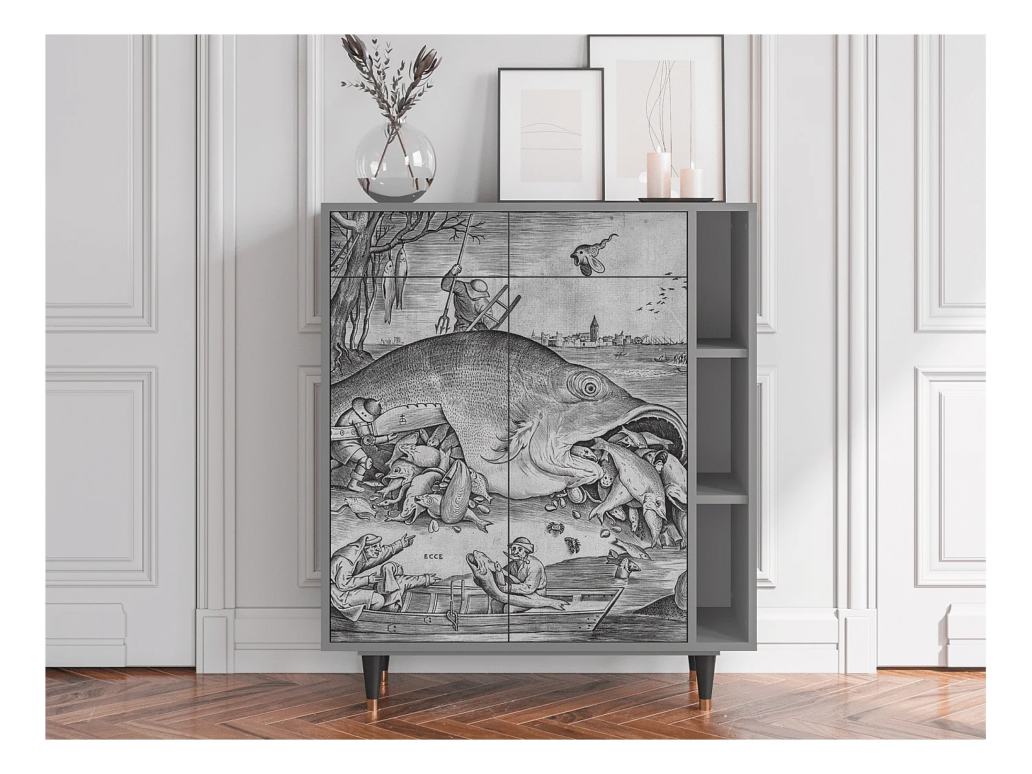 Buffet - 96х110х41 cm - BS6 - Big Fish Eat Little, Gris