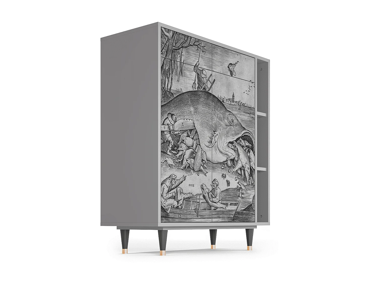 Credenza - 96х110х41 cm - BS6 - Big Fish Eat Little, Grigio