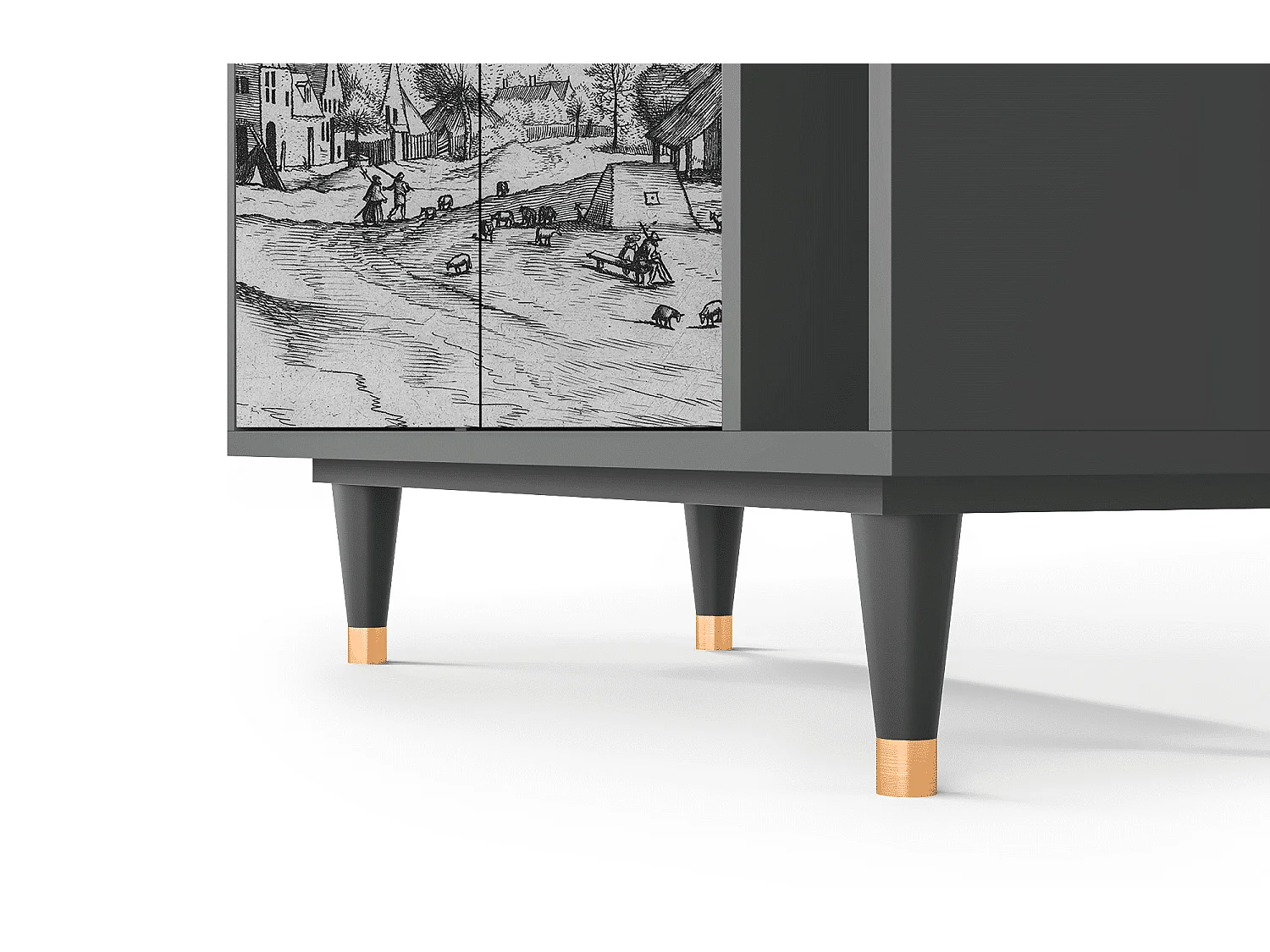 Credenza - 96х110х41 cm - BS6 - Country Village, Antracite