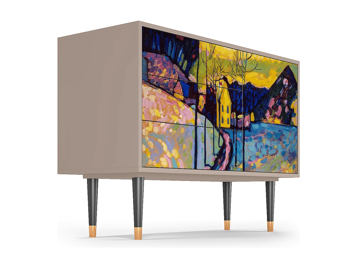 Aparador - 115х84х41 cm - S3 - Winter Landscape, Latte