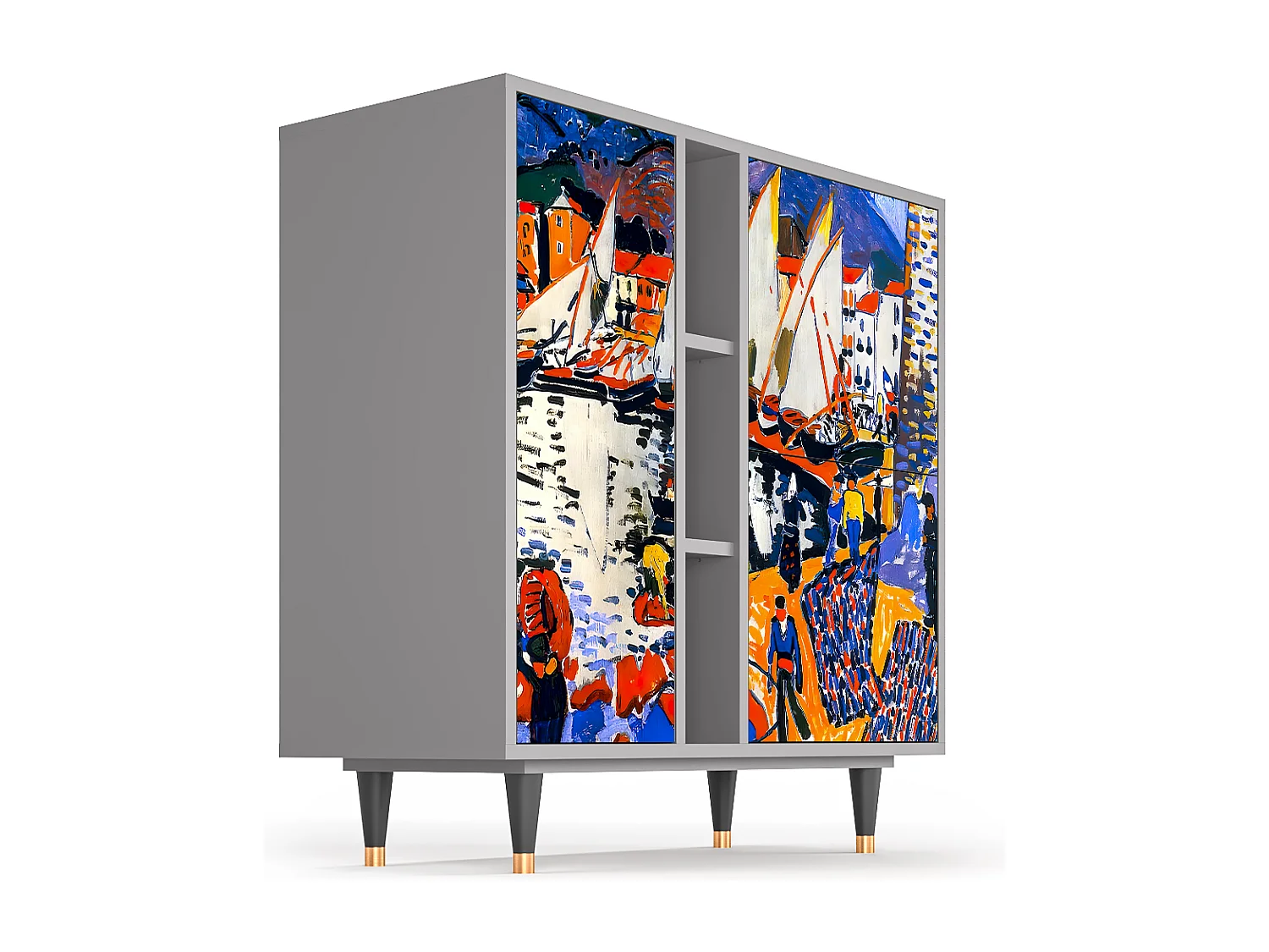 Buffet - 94х96х41 cm - BS5 - Le Séchage des voiles , Gris