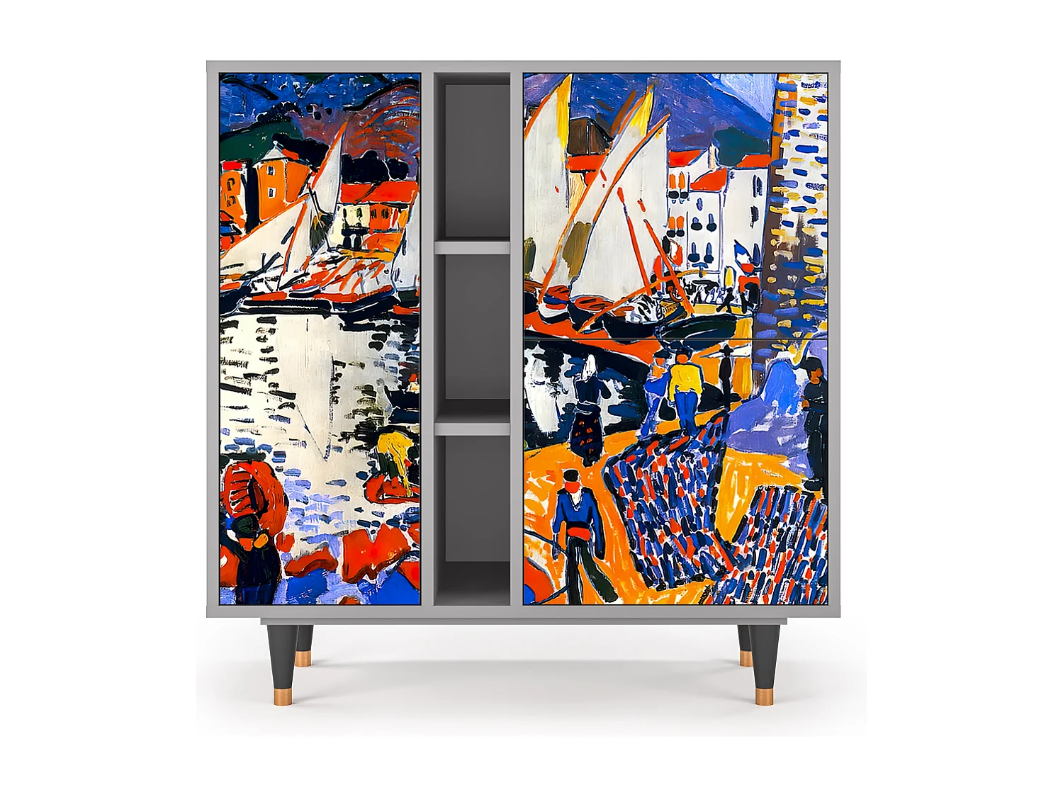 Buffet - 94х96х41 cm - BS5 - Le Séchage des voiles , Gris