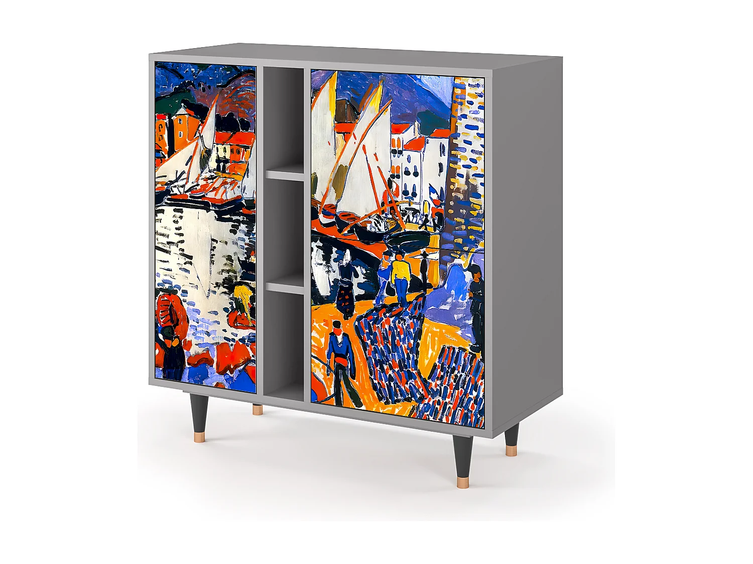 Buffet - 94х96х41 cm - BS5 - Le Séchage des voiles , Gris