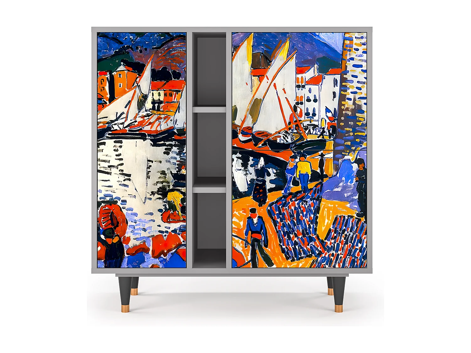 Credenza - 94х96х41 cm - BS5 - Le Séchage des voiles , Grigio