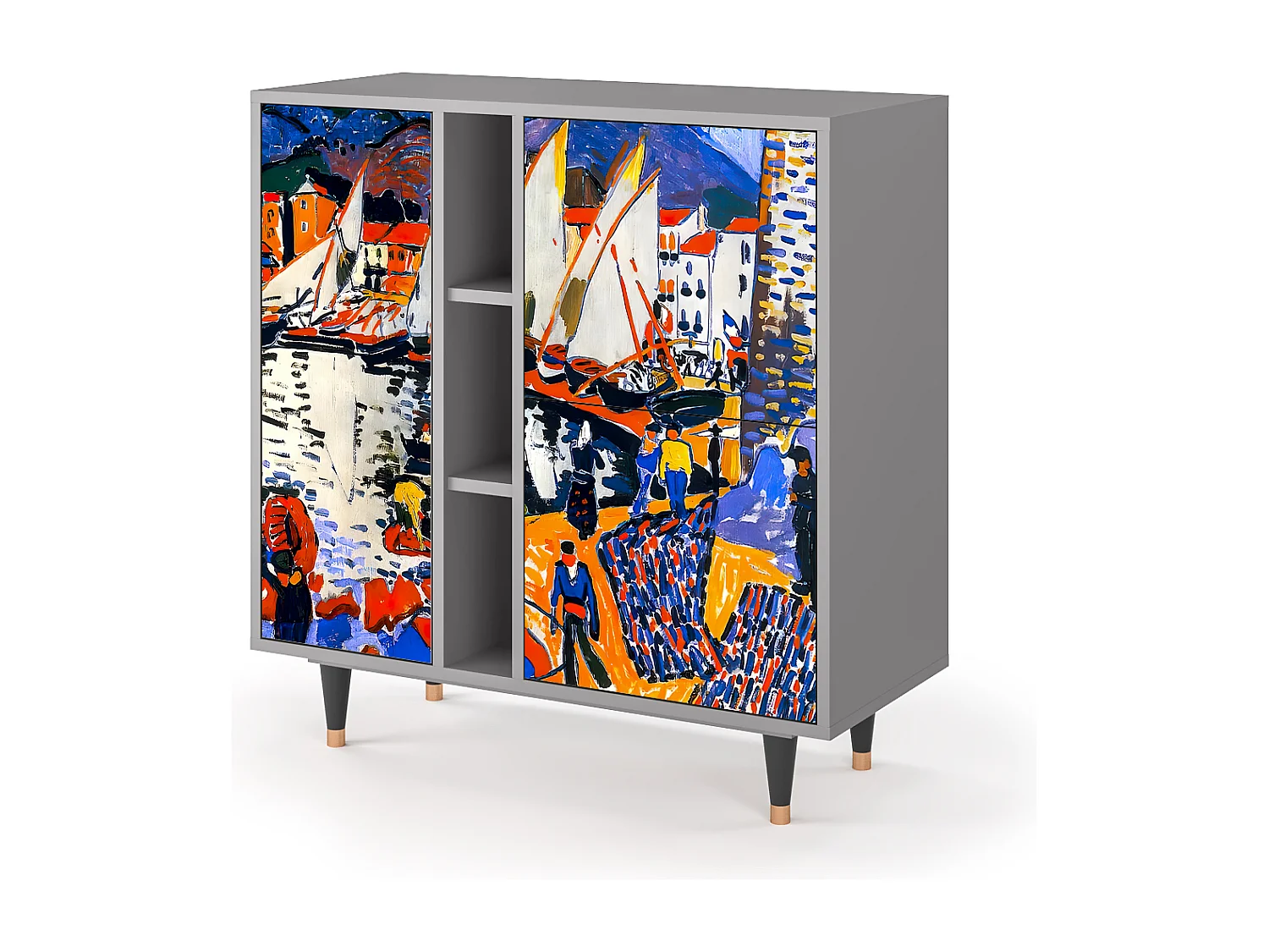 Credenza - 94х96х41 cm - BS5 - Le Séchage des voiles , Grigio