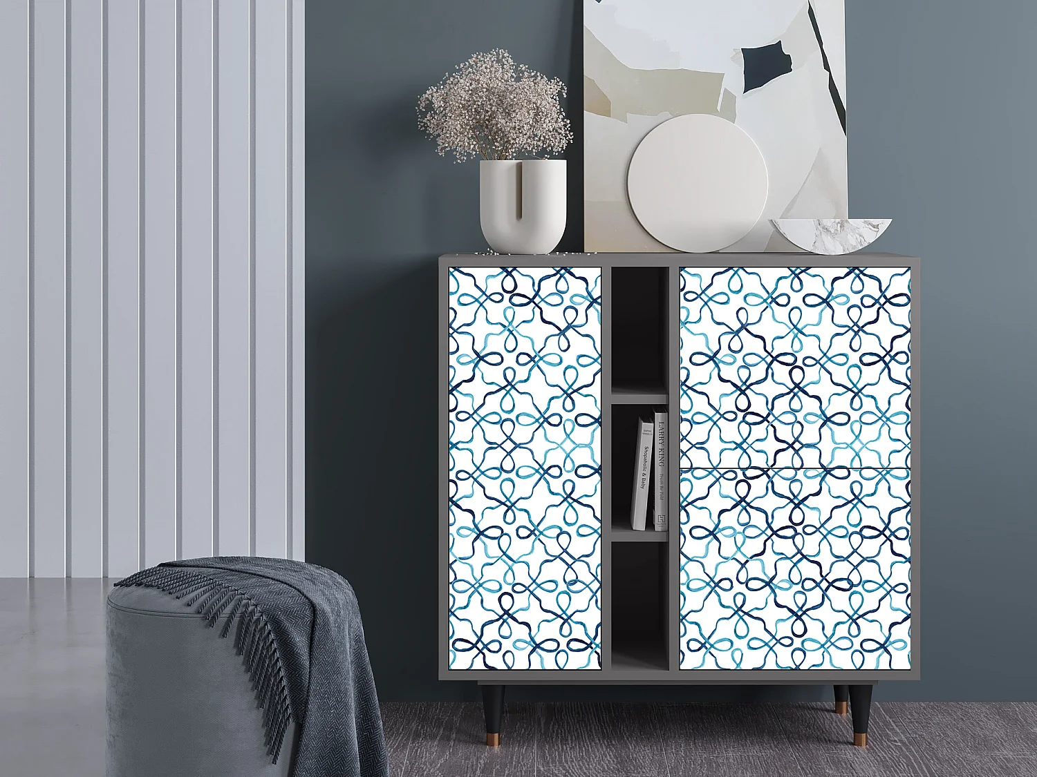 Sideboard - 94х96х41 cm - BS5 - Marine Strings, Grau