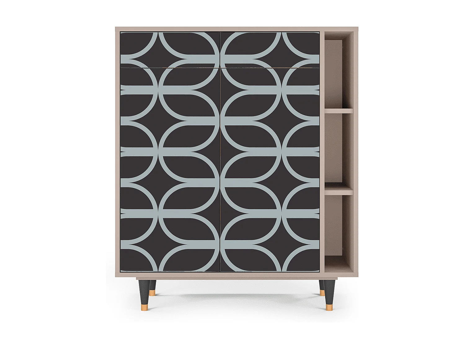 Credenza - 96х110х41 cm - BS6 - Braided Blue, Latte