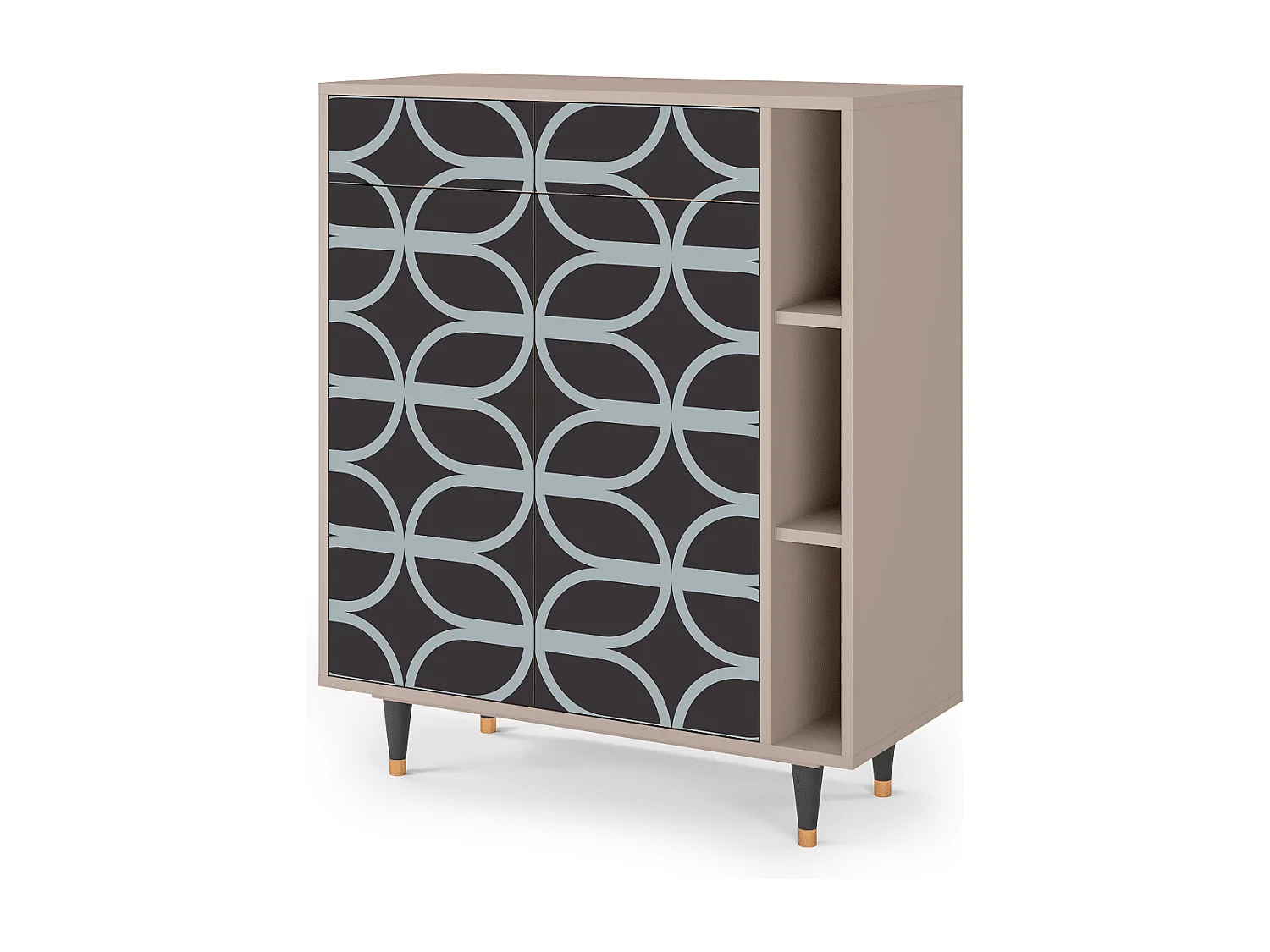 Credenza - 96х110х41 cm - BS6 - Braided Blue, Latte
