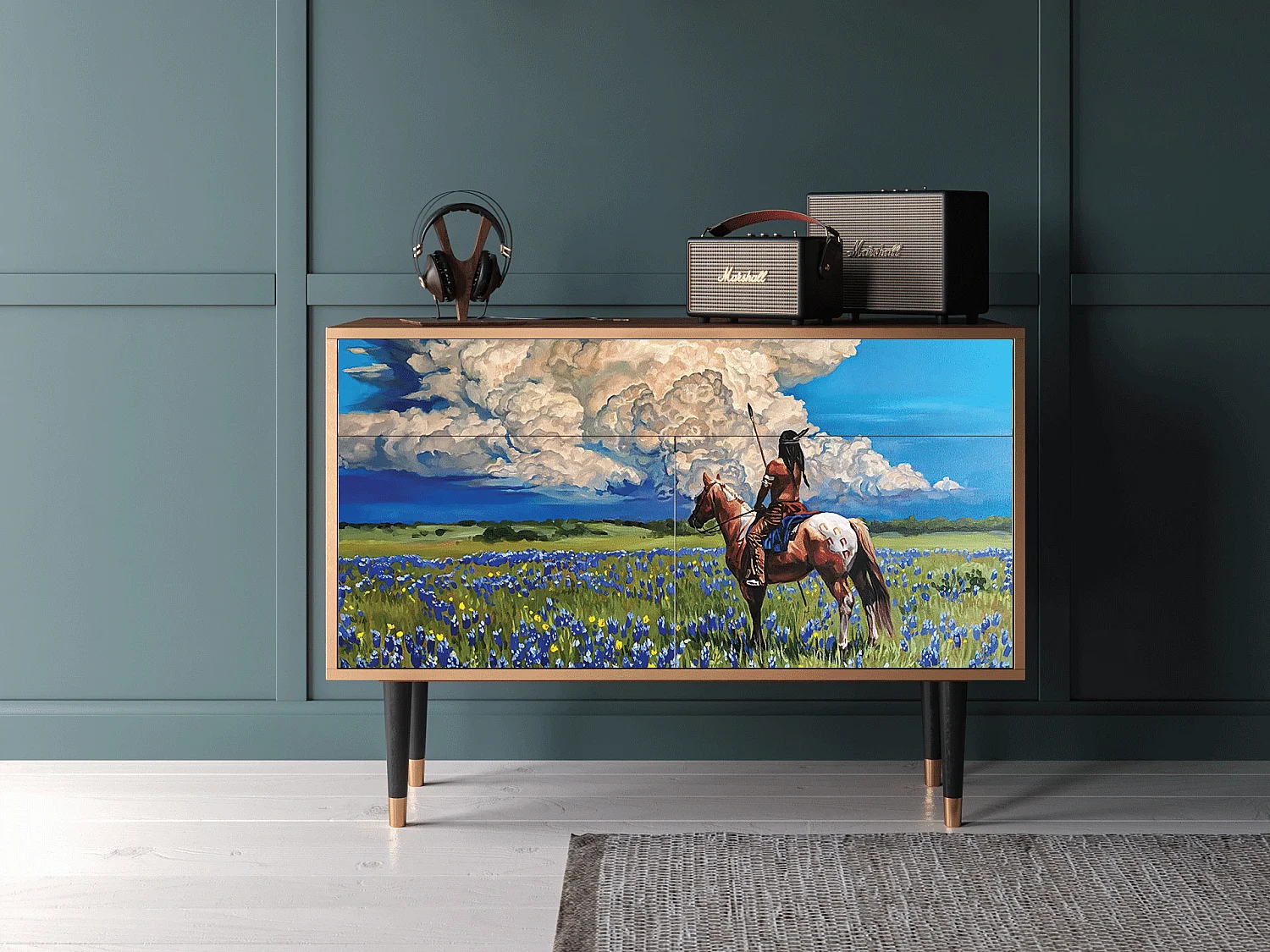 Buffet - 115x85x48 cm - BS4 - Thunderheads by Dean, Noyer