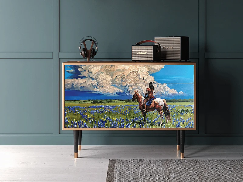 Kredens - 115x85x48 cm - BS4 - Thunderheads by Dean, Orzech