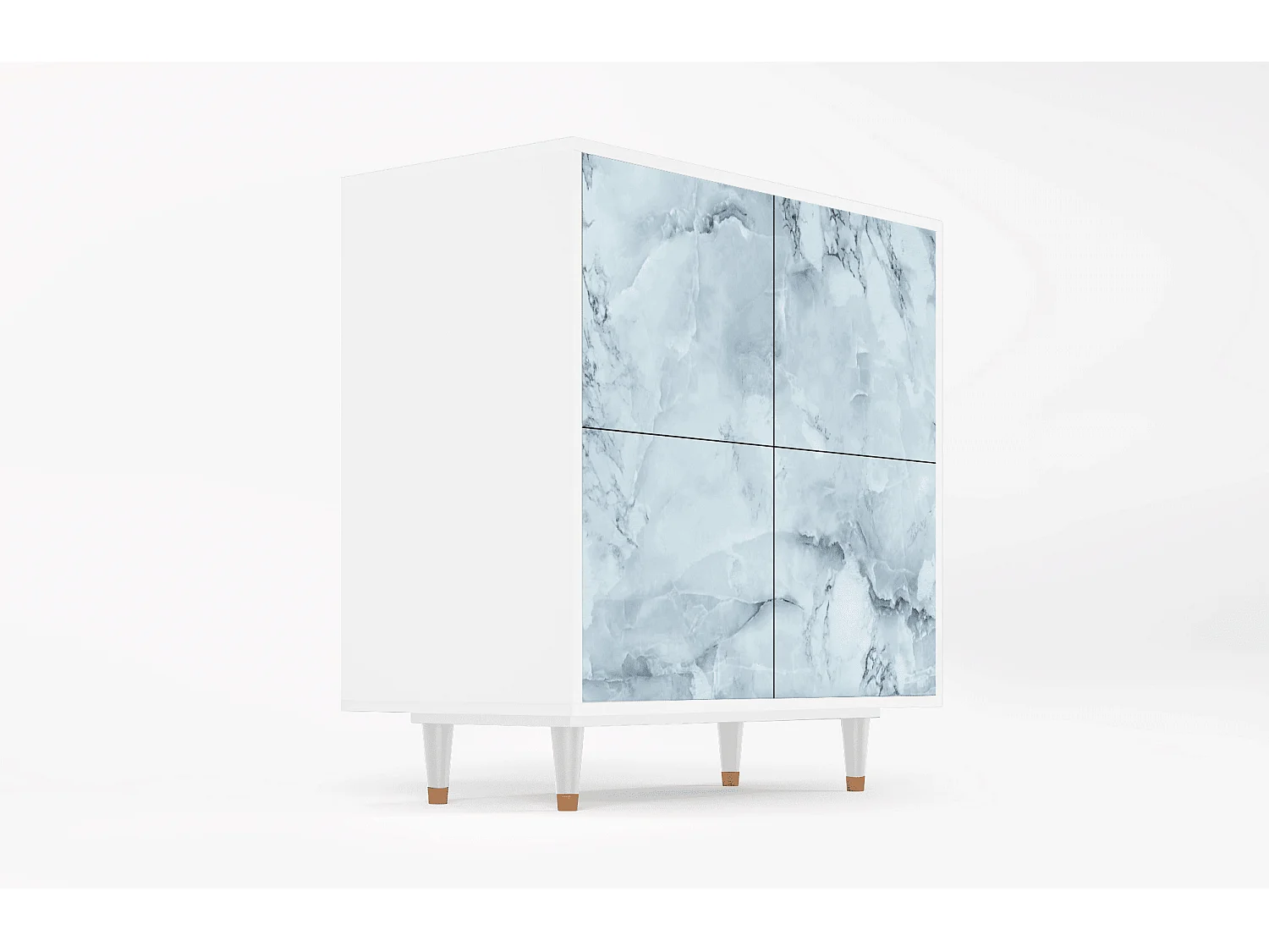 Kredens - 94x96x48 cm - BS3 - Glacial Colour, Biały