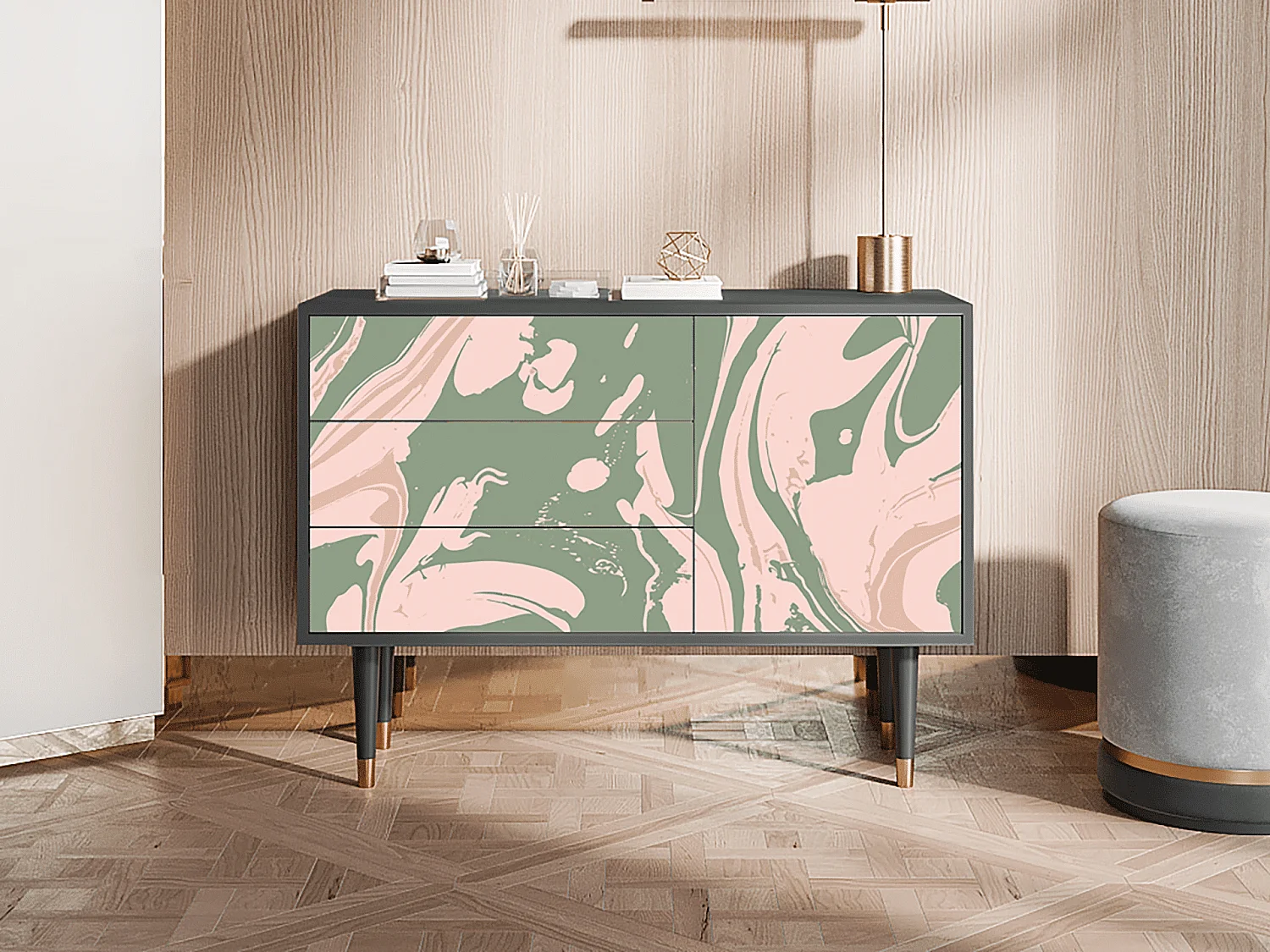 Buffet - 115х84х41 cm - S3 - Aquarelle, Anthracite